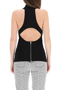 Open Back Cut-Out Sleeveless Top
