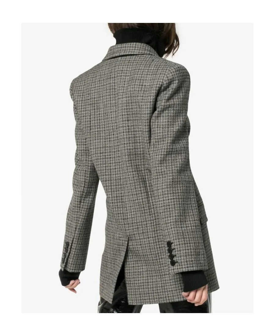 Plaid Wool Suit Jacket