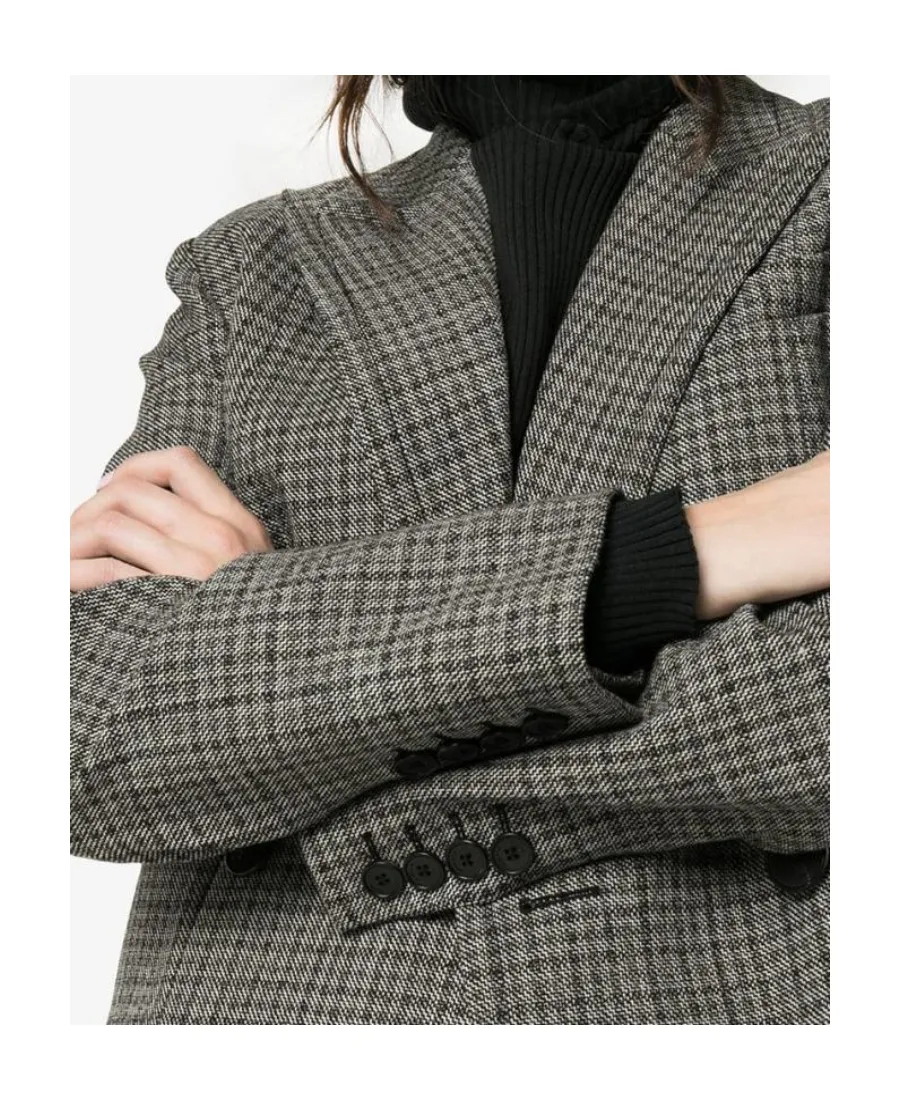 Plaid Wool Suit Jacket