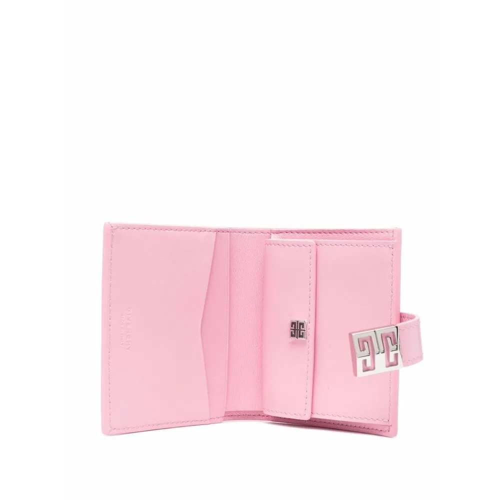 Logo-Fastening Leather Wallet