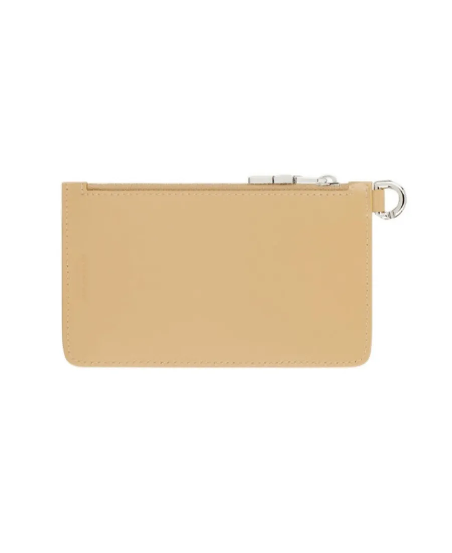 Logo Plaque Leather Cardholder