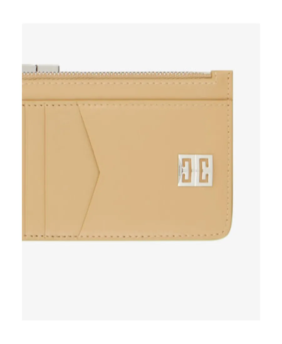 Logo Plaque Leather Cardholder