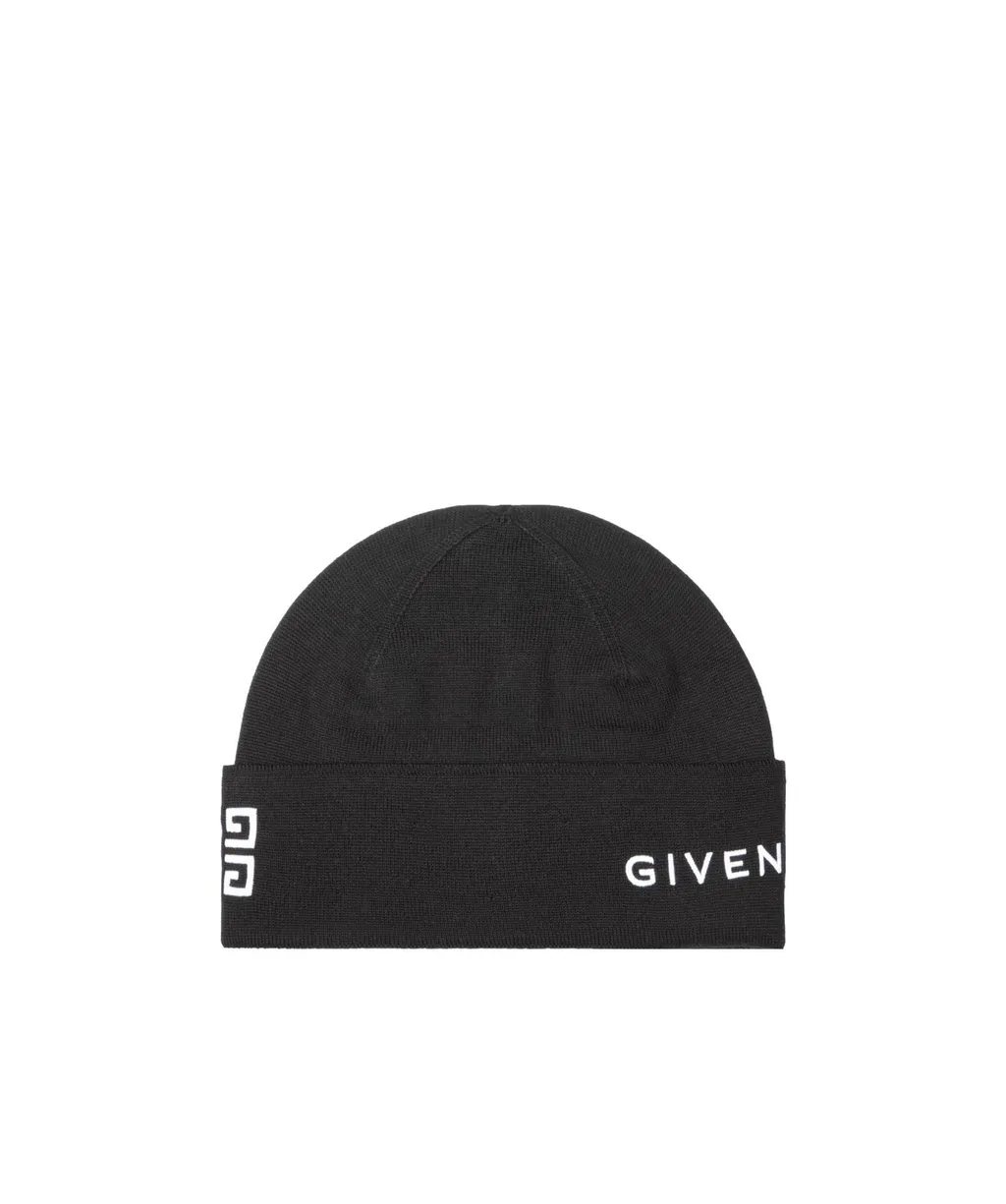 4G-Embroidered Beanie Hat
