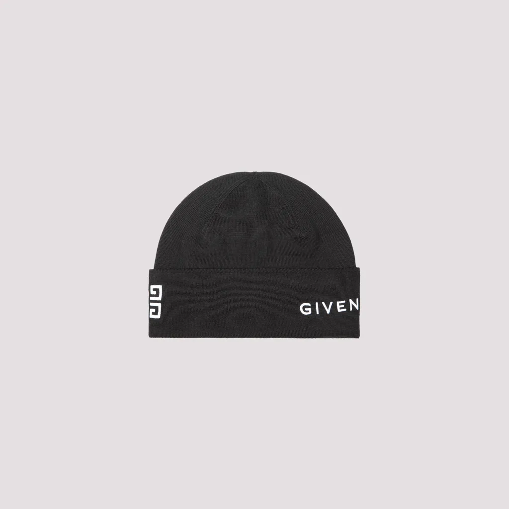 4G-Embroidered Beanie Hat
