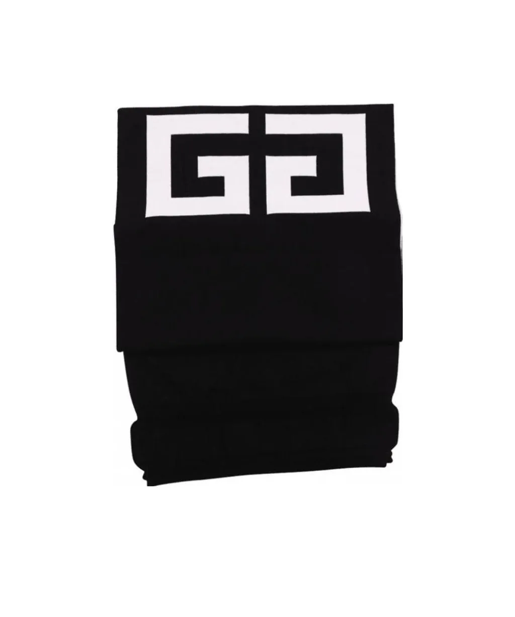 Logo-Detail Wool Scarf