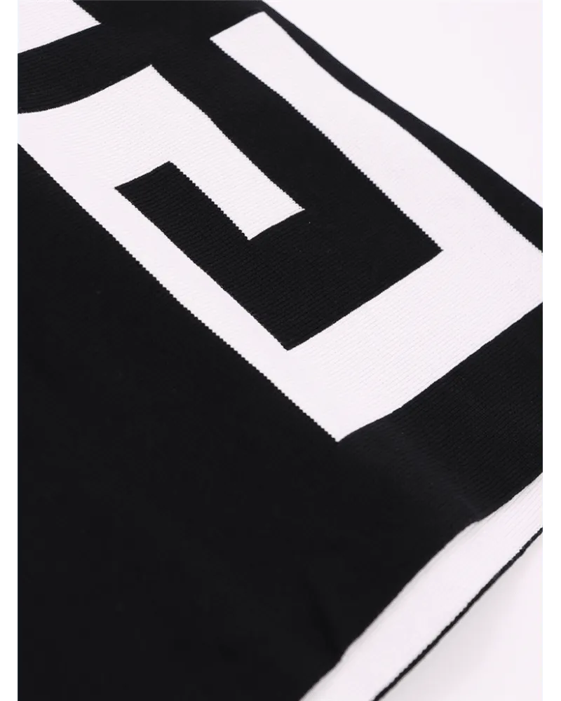 Logo-Detail Wool Scarf