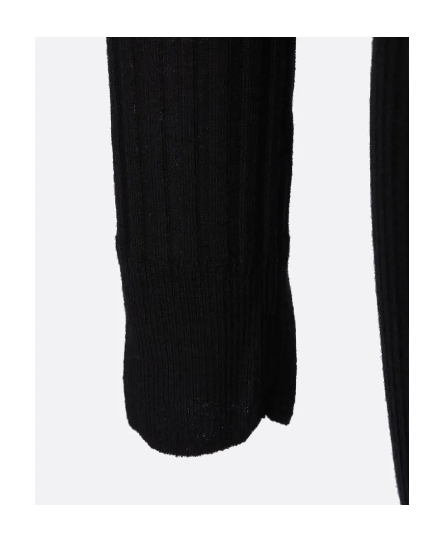 Ribbed-Knit Wool Dress