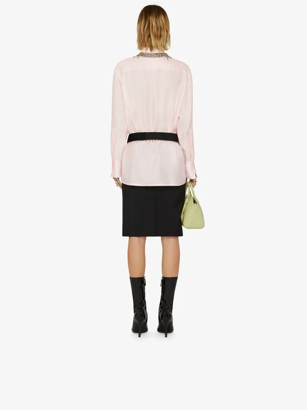 Metallic Zipped Skirt