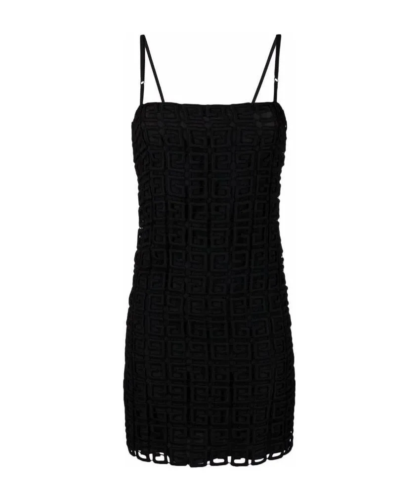 G Embroidered Lace Mini Dress