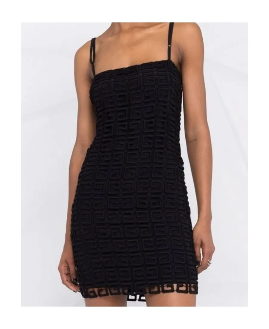 G Embroidered Lace Mini Dress