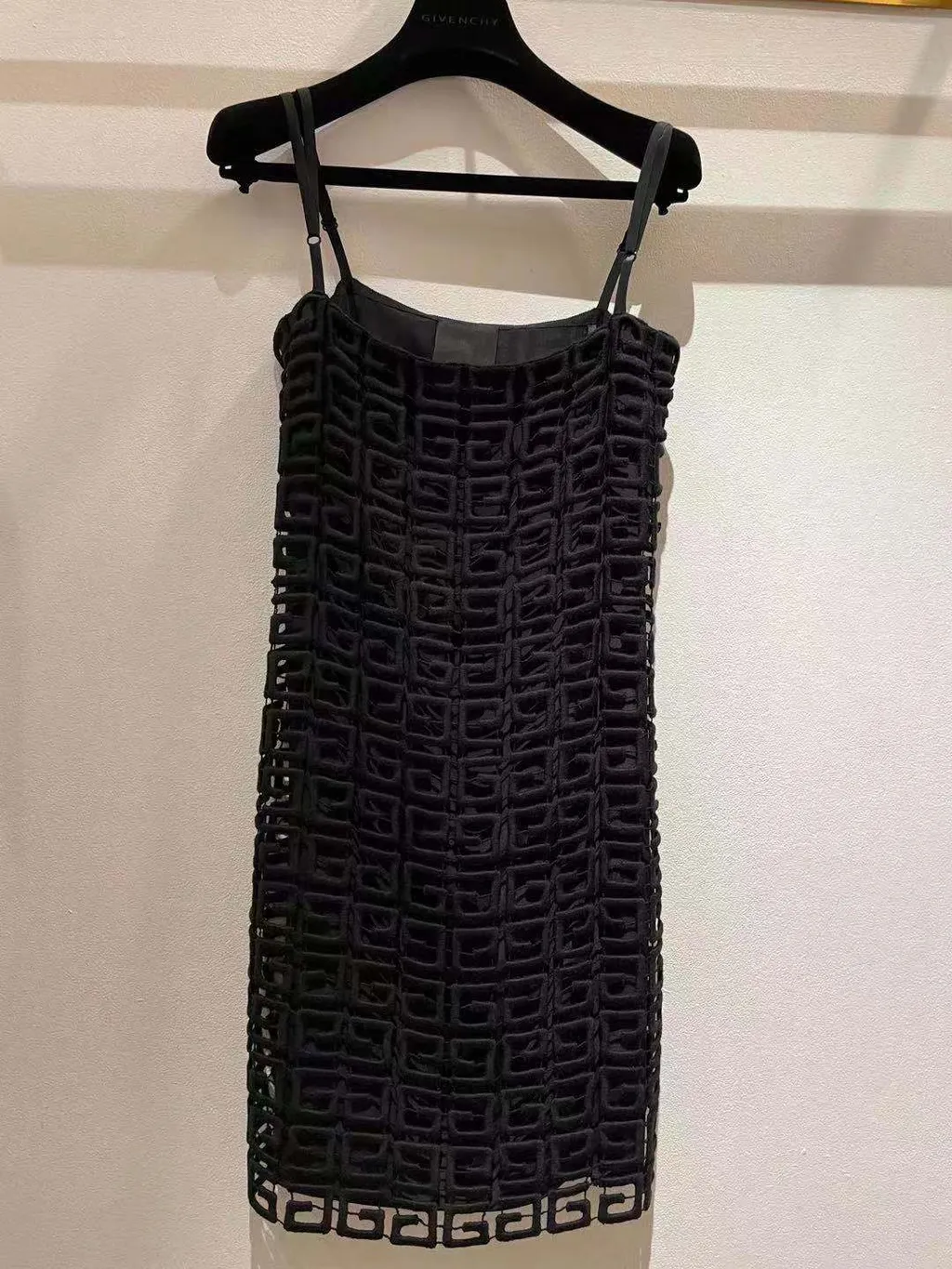 G Embroidered Lace Mini Dress