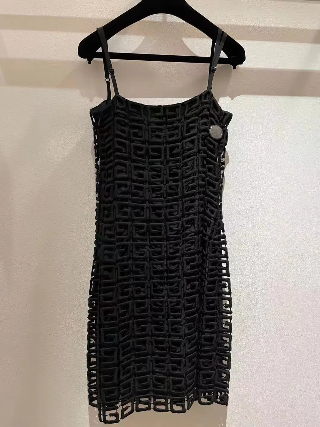G Embroidered Lace Mini Dress