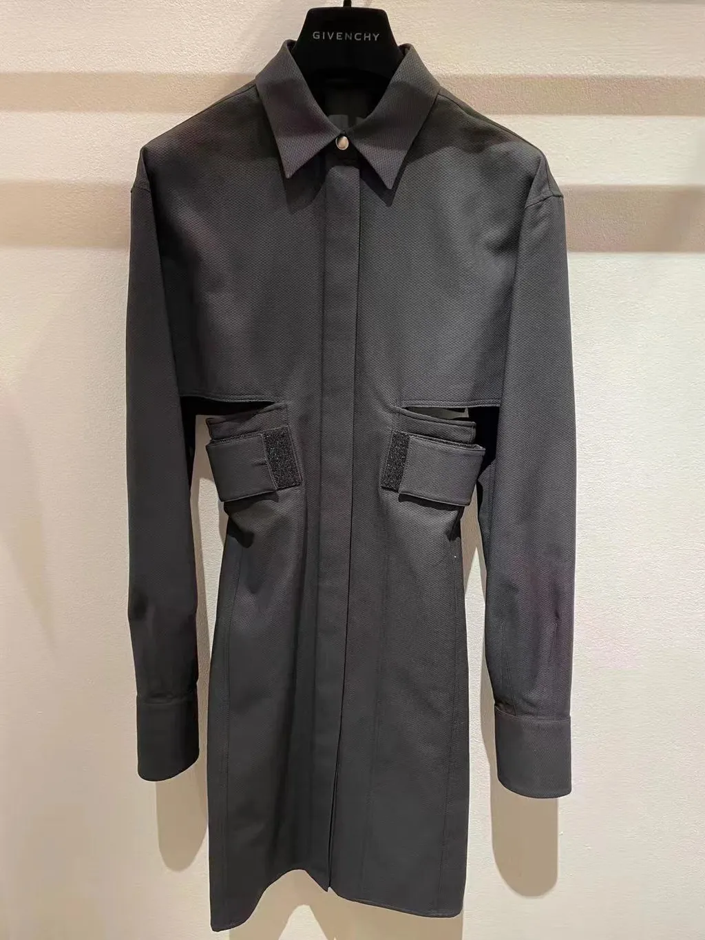 Cut-Out Shirt Dress