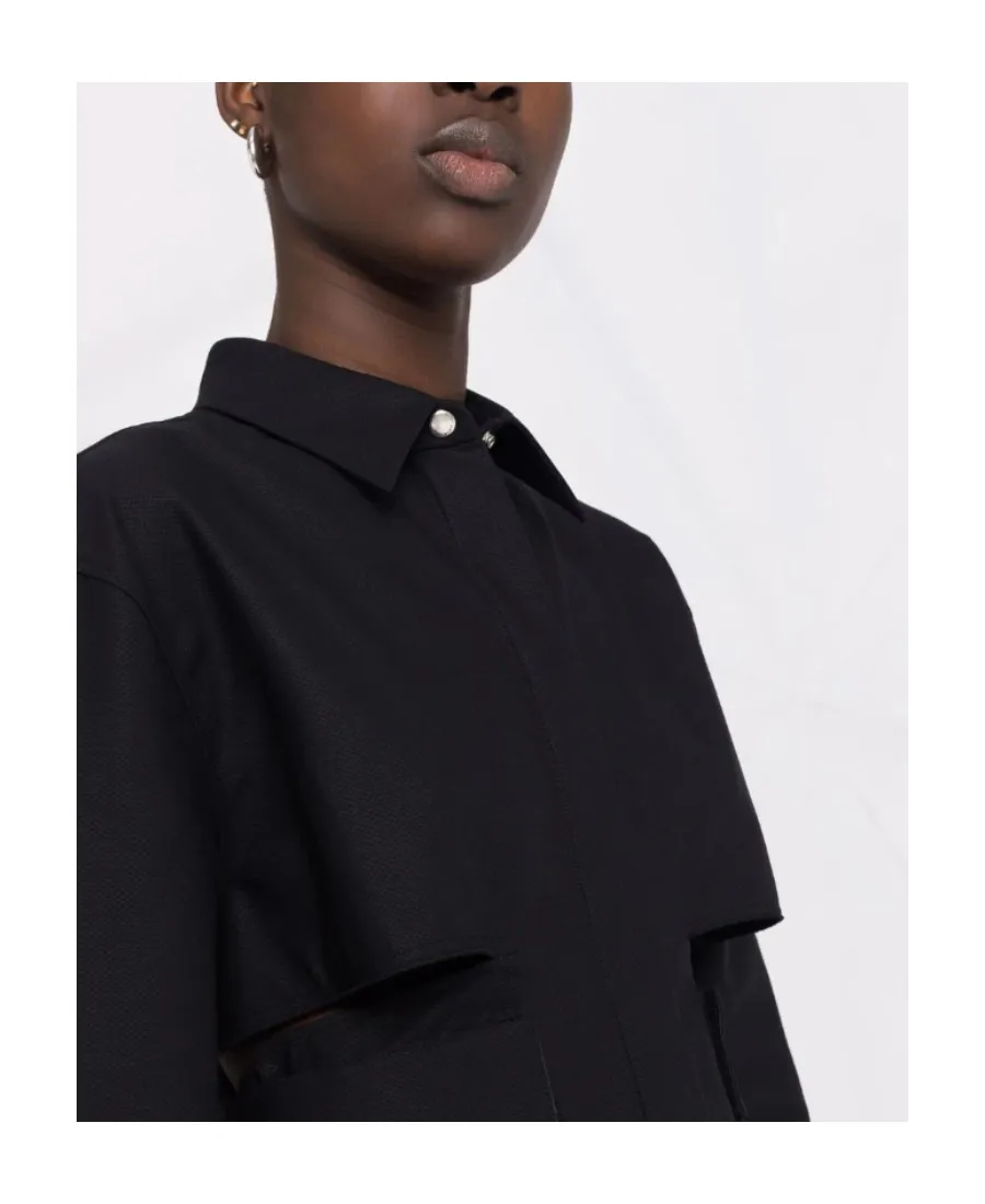 Cut-Out Shirt Dress