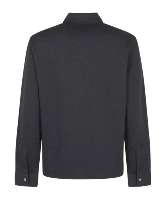 Zip-Up Long-Sleeved Shirt