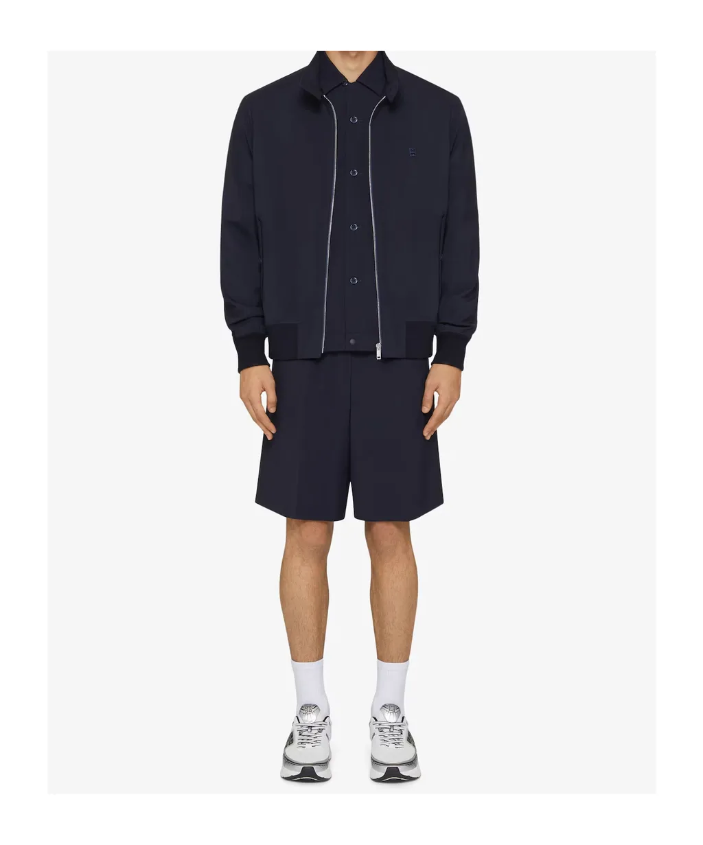 Stand Up Collar Zipped Jacket
