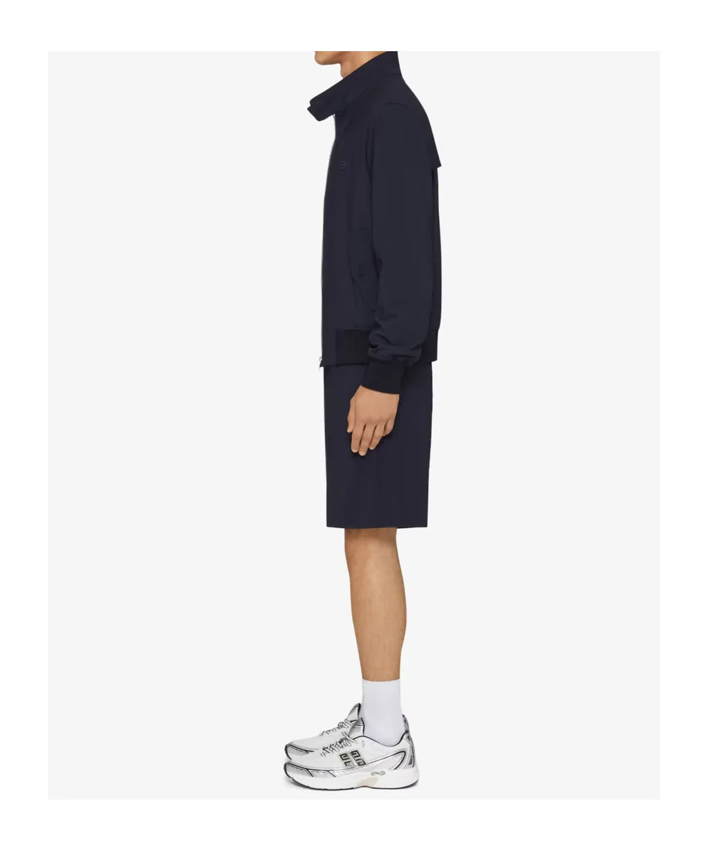 Stand Up Collar Zipped Jacket