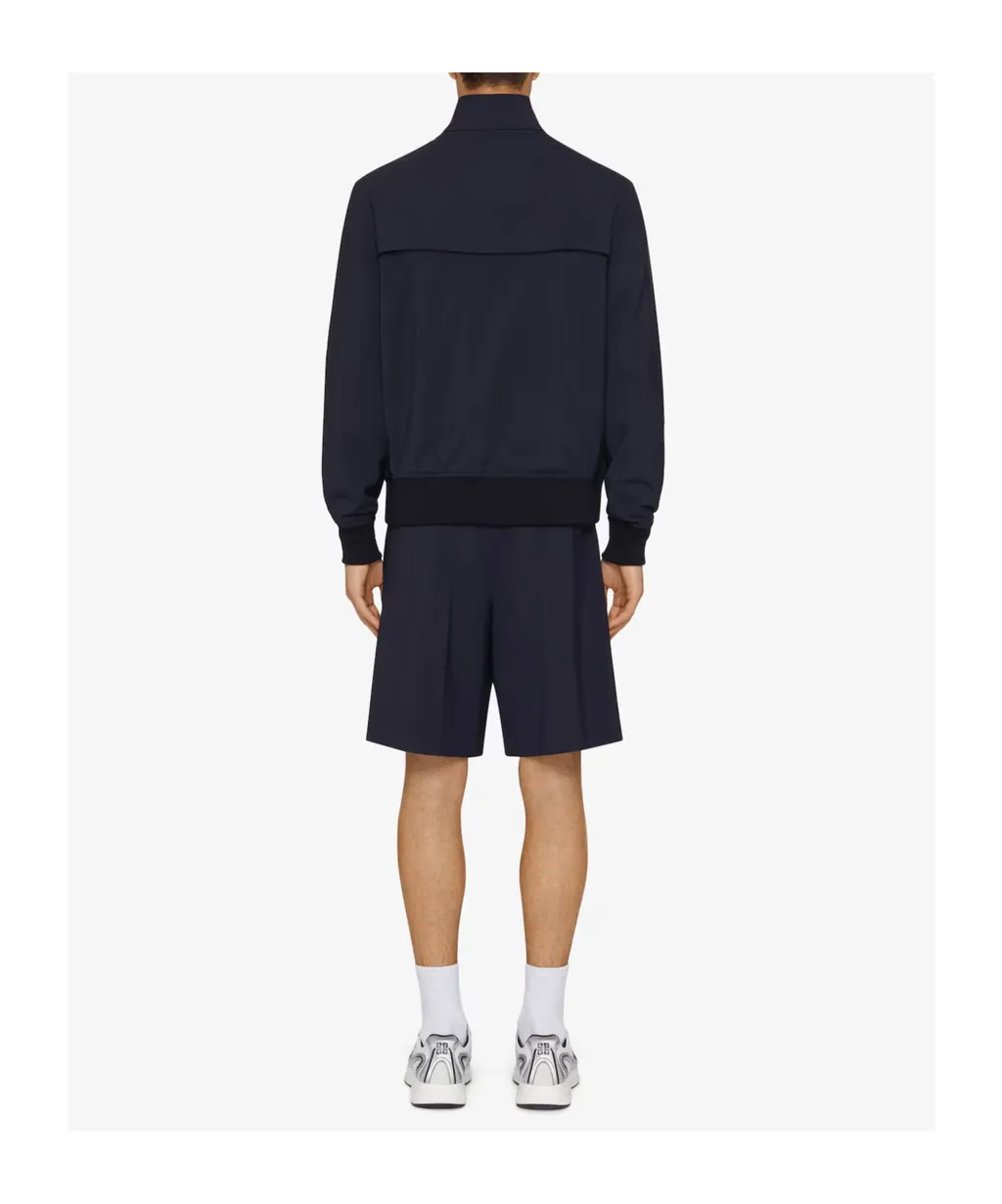 Stand Up Collar Zipped Jacket