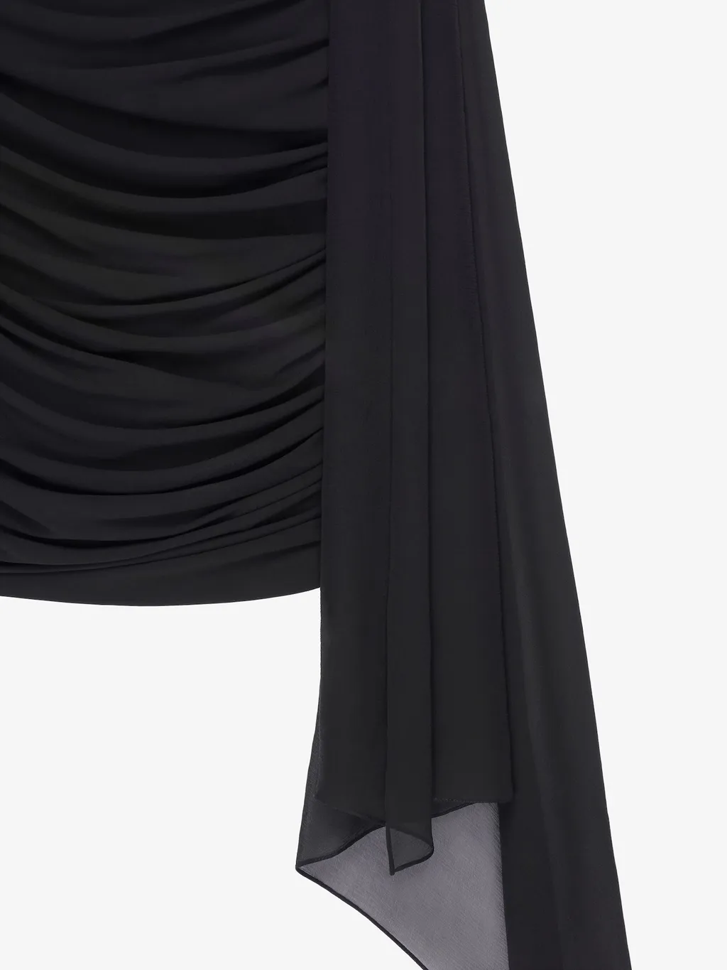 Off-Shoulder Draped Mini Dress