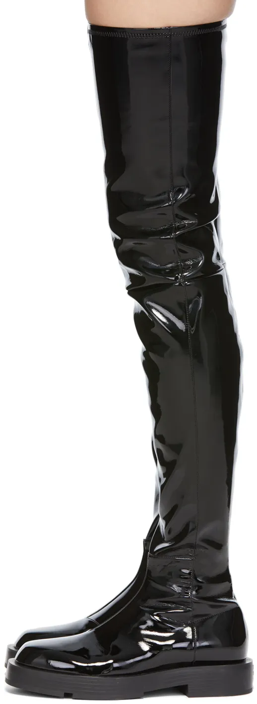 4G Plaque Thigh-High Boots