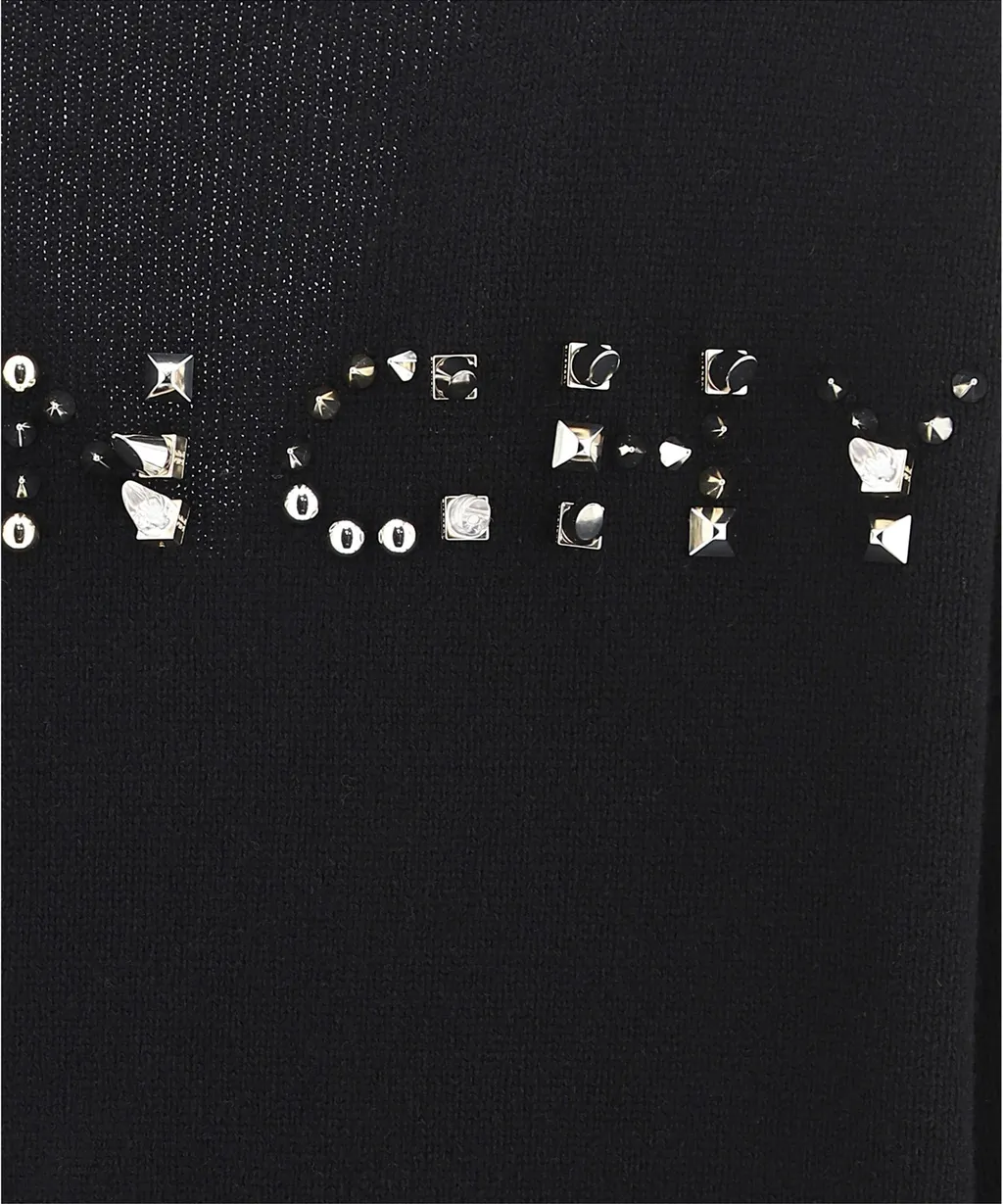 Studded-Logo Longline Cardigan