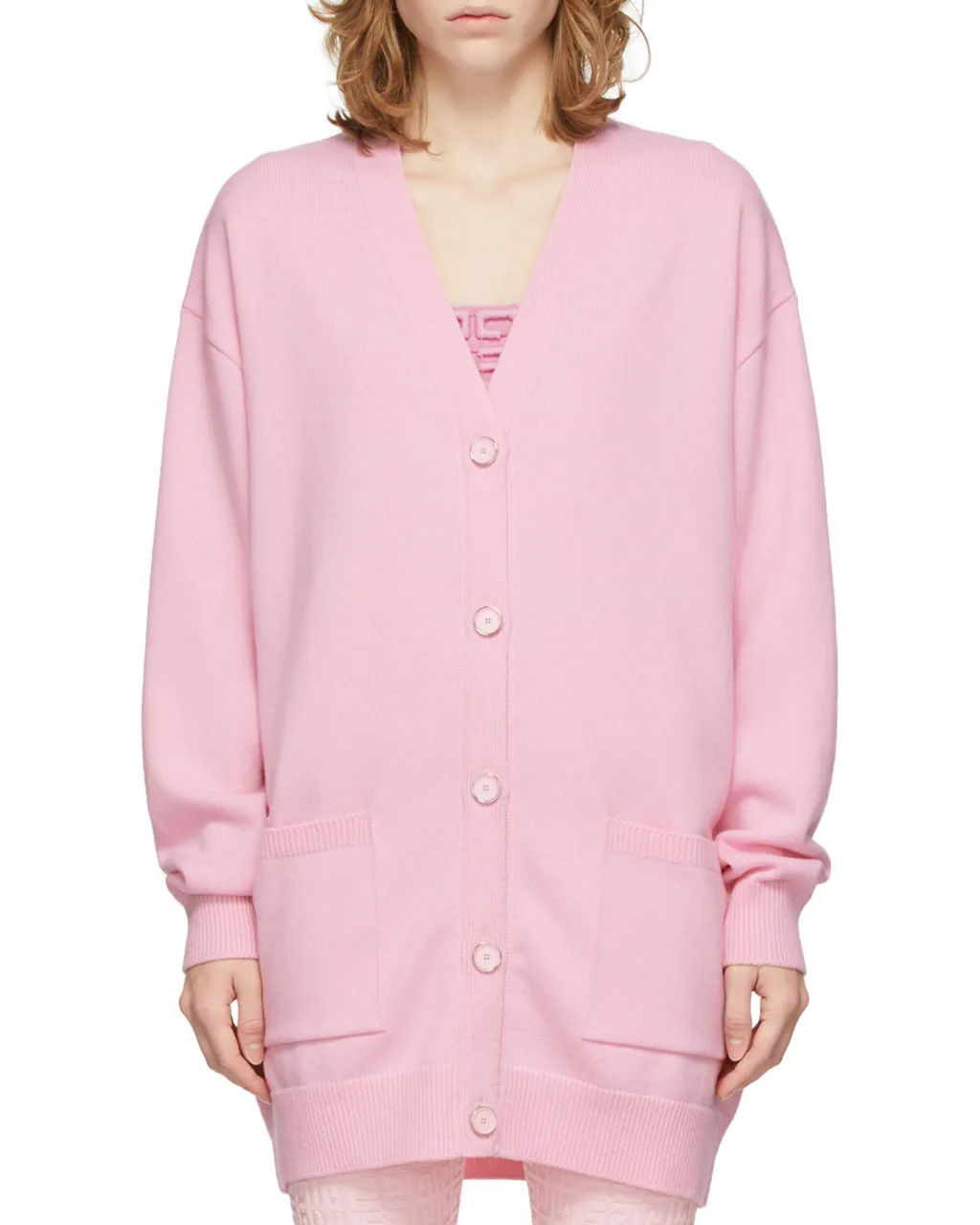 Embroidered Studded Wool-Cashmere Cardigan
