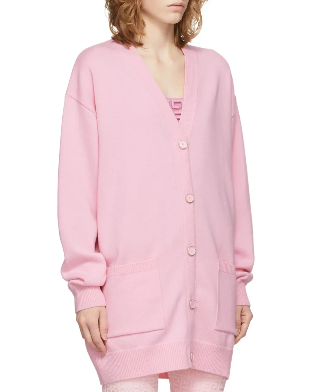 Embroidered Studded Wool-Cashmere Cardigan