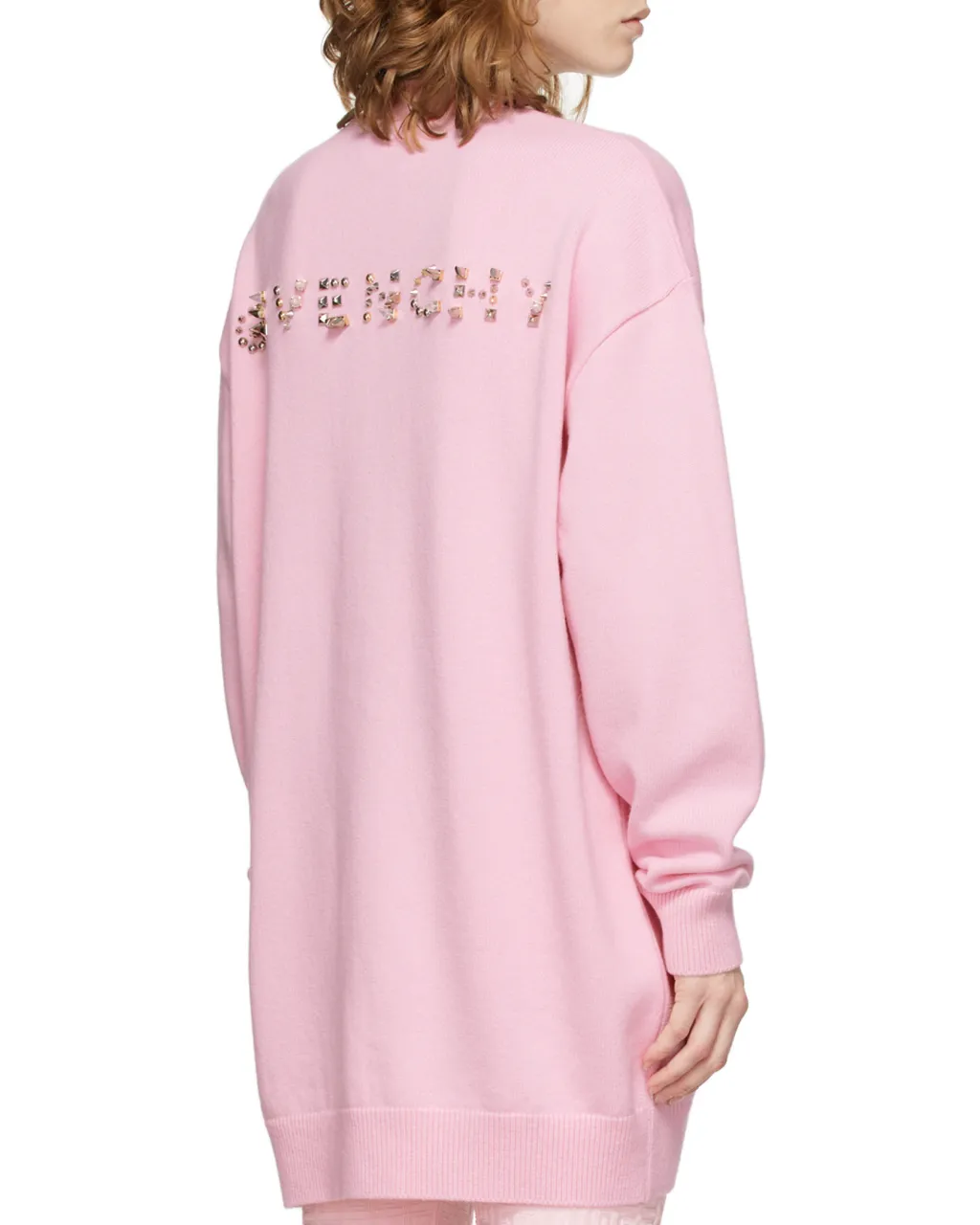 Embroidered Studded Wool-Cashmere Cardigan