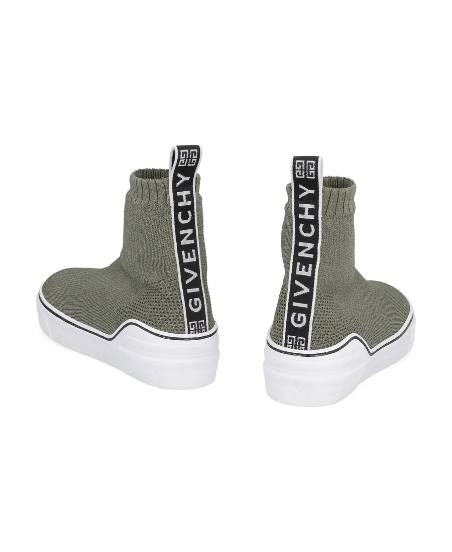 Logo High-Top Socks Boots