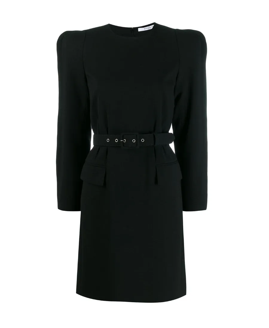 Structured Belted Mini Dress
