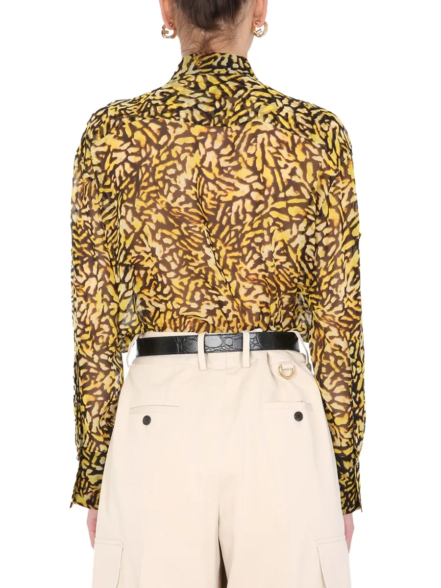Animal Print Zipped Shirt