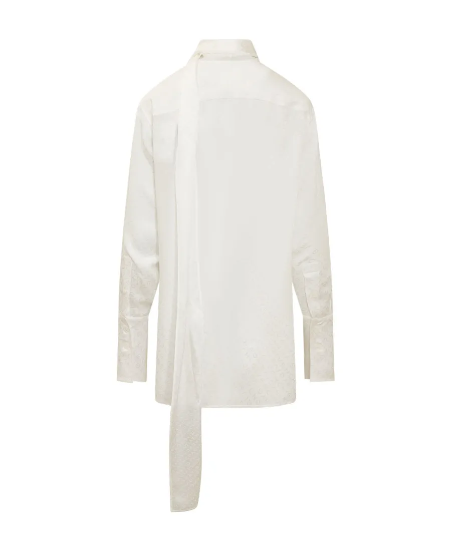 All-Over Logo Detailed Blouse