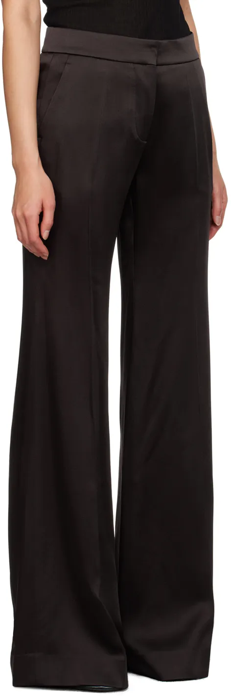 Flare Tailored Pants In Crepe With Satin Back