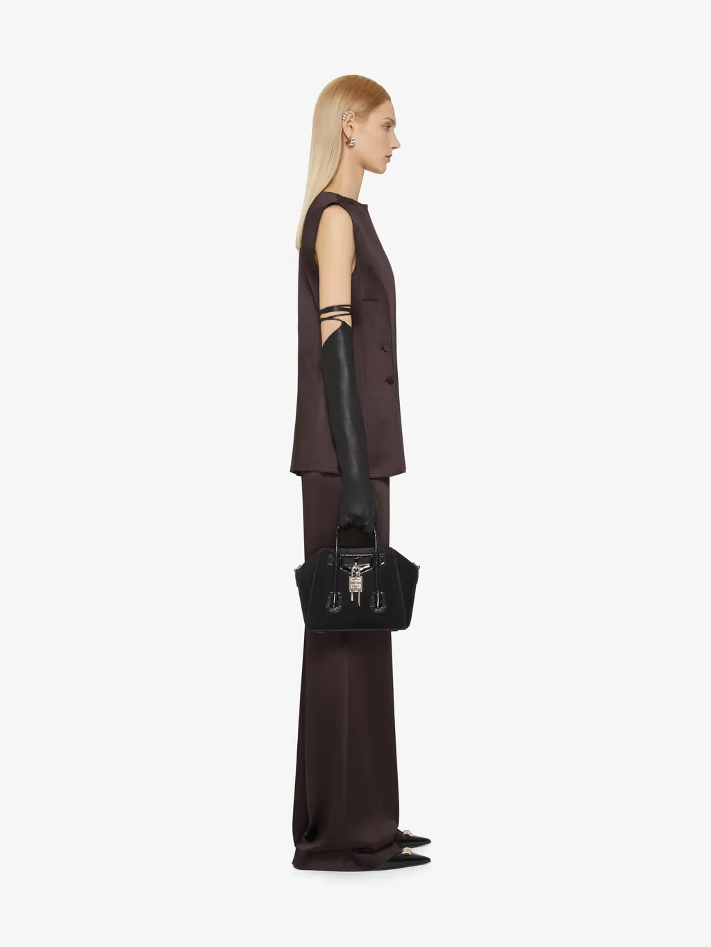 Flare Tailored Pants In Crepe With Satin Back