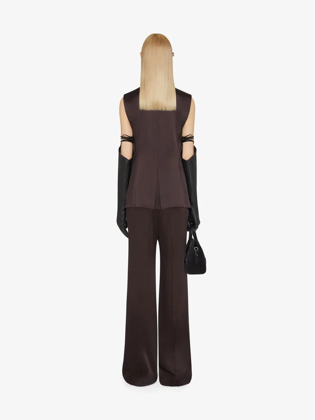 Flare Tailored Pants In Crepe With Satin Back