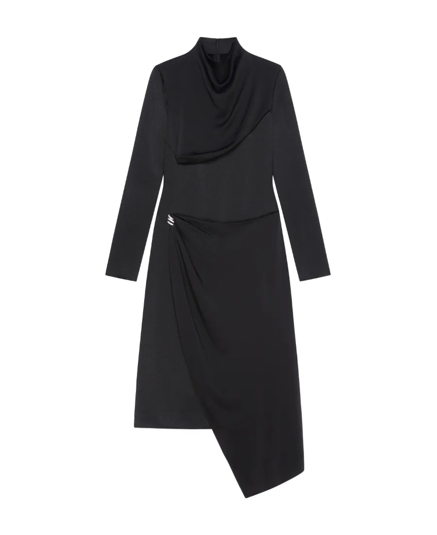 Satin Dress With Crystal Details