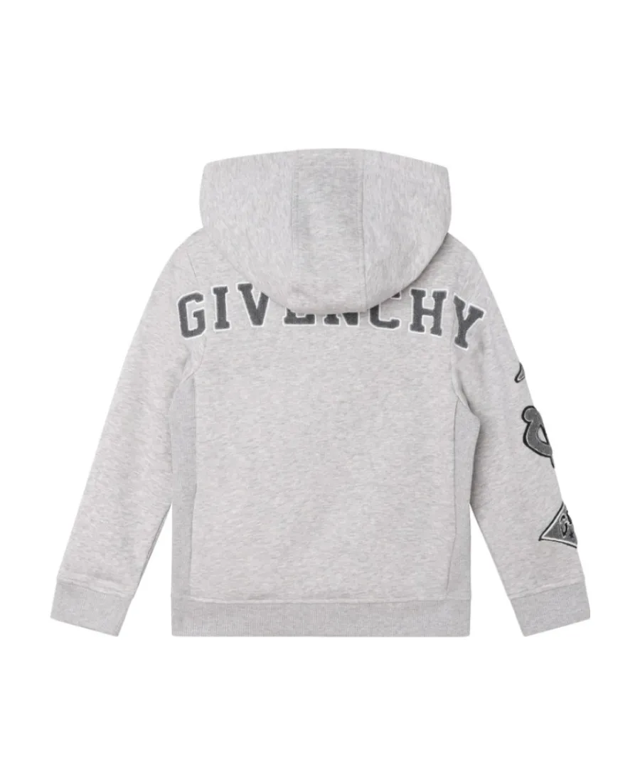 Logo Embroidered Zip-Up Hoodie