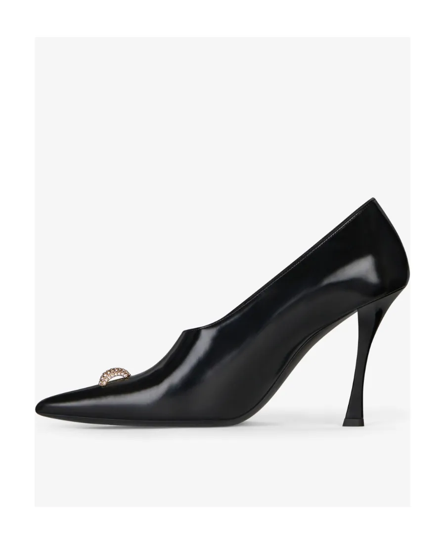 Pointed-Toe Embellished Pumps
