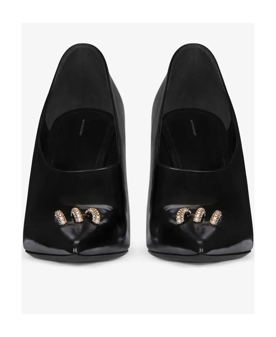 Pointed-Toe Embellished Pumps