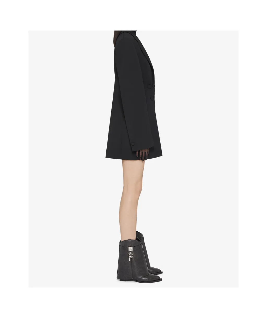 Shark Lock Cowboy Ankle Boots