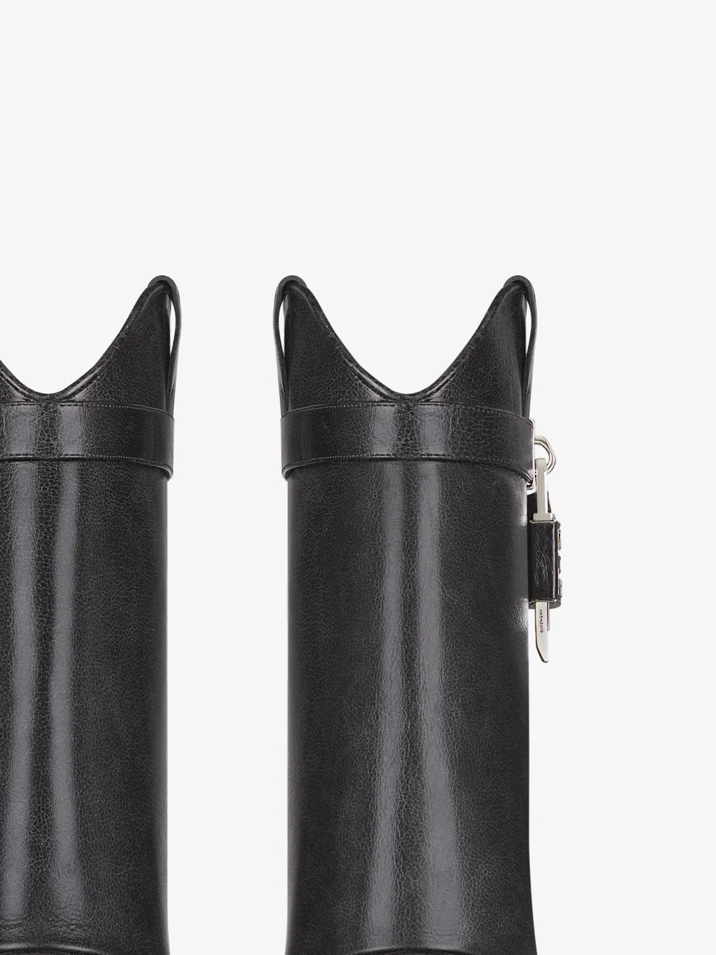 Shark Lock Cowboy Ankle Boots