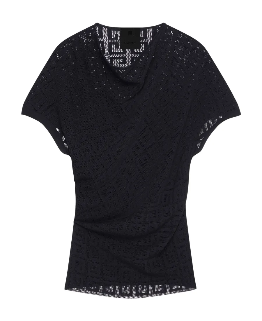 4G Jacquard Draped Top