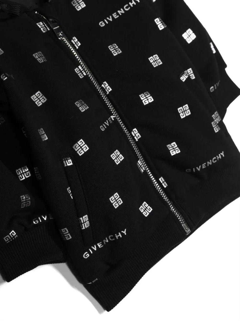 Logo Printed Zipped Hoodie