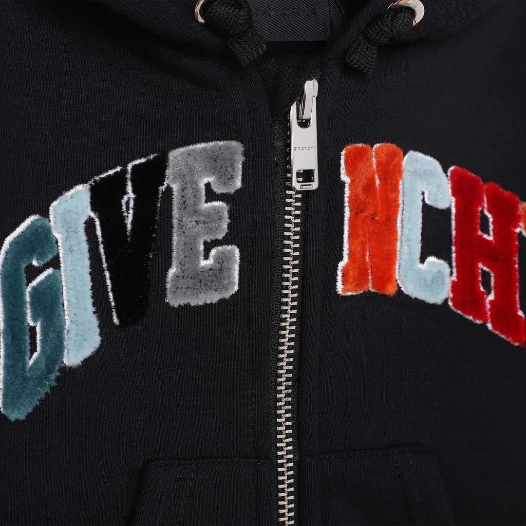 Logo-Appliqué Zip-Up Hooded Jacket