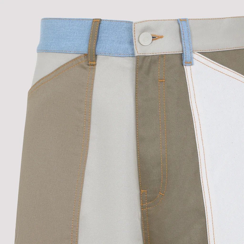 Bi-Color Straight-Leg Jeans