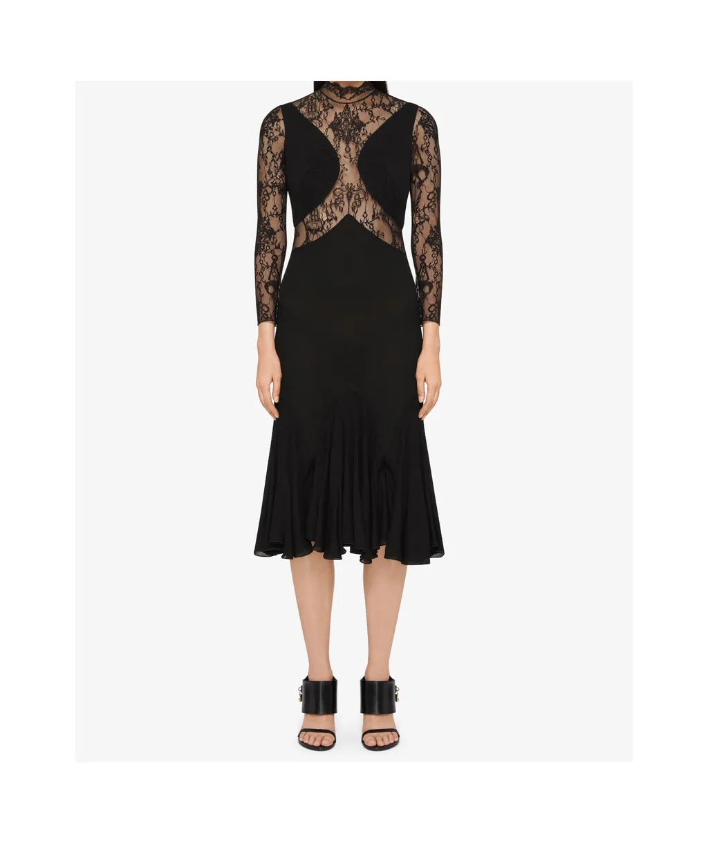 Lace Detailed Midi Dress