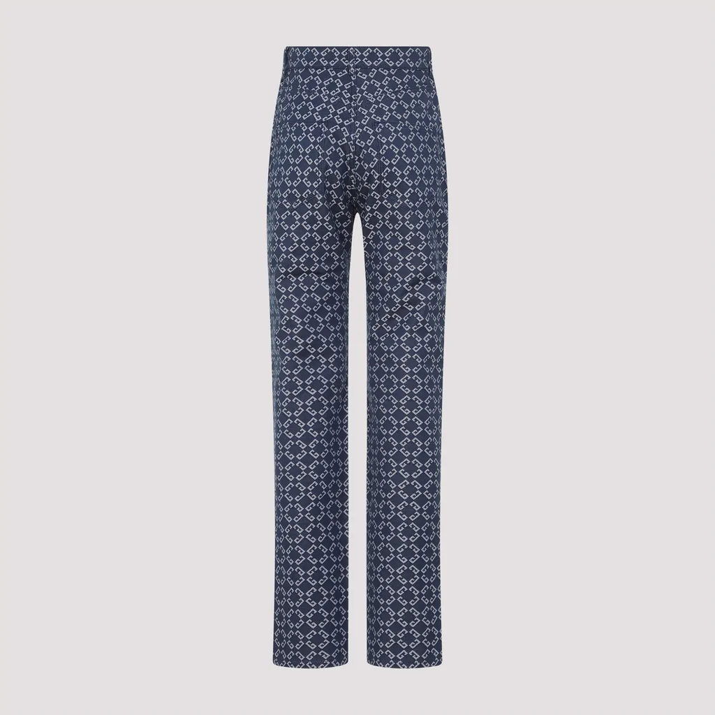 Monogrammed Straight-Leg Jeans