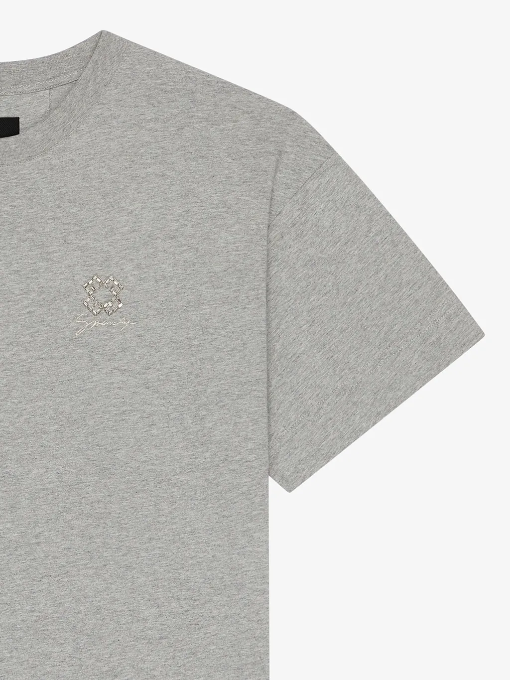 T-Shirt With Crystals And 4G Detail