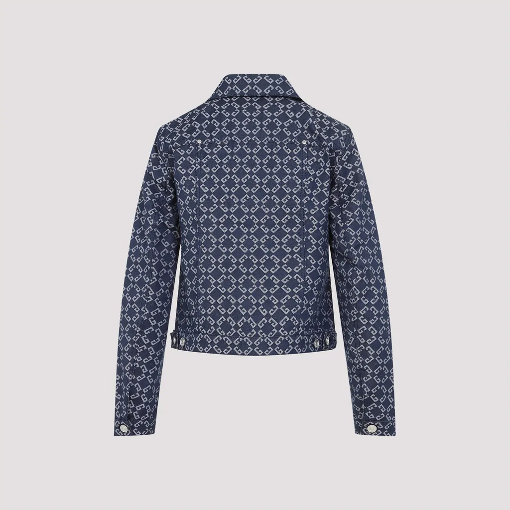 Monogrammed Button-Up Jacket