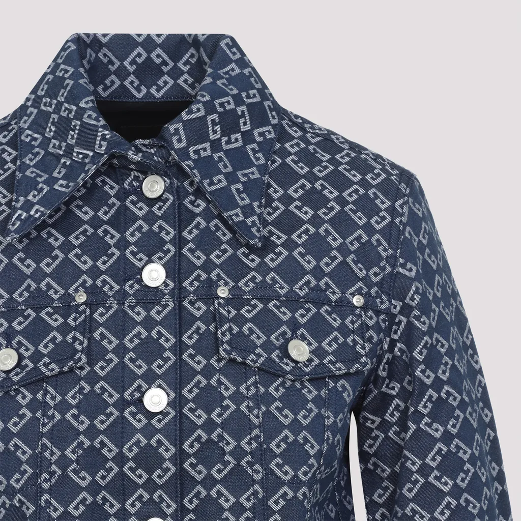 Monogrammed Button-Up Jacket